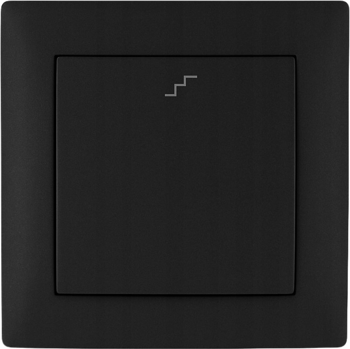 VCX LC 11 lépcsőkapcsoló, fekete, modern design, egyszerű szerelés, kompakt méretek