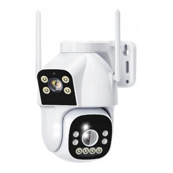 Cameră de supraveghere exterioară, Ctronics, 4G, vedere nocturnă color 20m, 2MPx, cu SIM inclus, PTZ