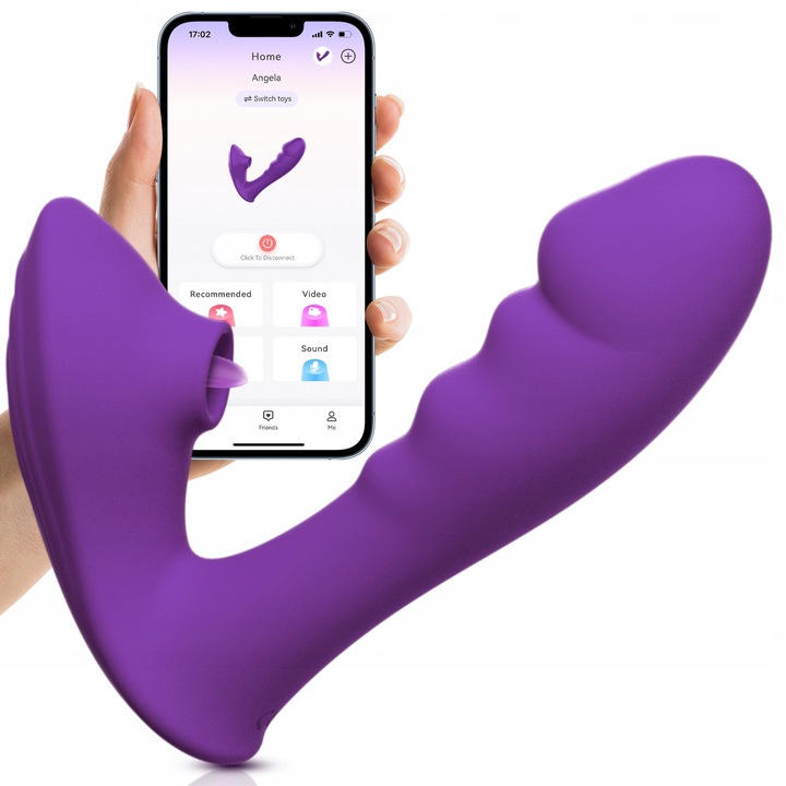 Vibrátor 2 az 1-ben Soul Snatcher, 10 vibrációs és szívó üzemmóddal, vízálló, 5,3 hüvelyk