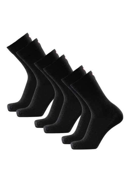 Комплект от 3 чифта унисекс чорапи, Danish Endurance, мериносова вълна/акрил/полиамид/еластан, черен, 48-51 EU