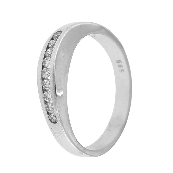 Inel de Logodna din Aur 14K decorat cu Diamnate Naturale 0.23ct. F-I VS2-SI2 M55 3.79g