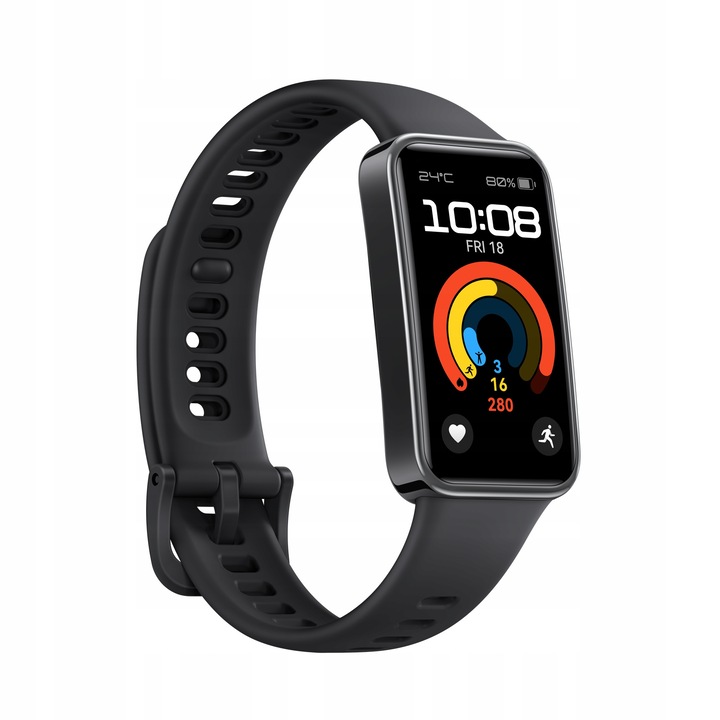 Bratara fitness HUAWEI Band 9, neagra, 43.45x24.86x8.99mm, monitorizare somn, 100 moduri sport