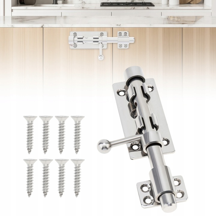 Zavor pentru usi, 6.3 inch, argintiu, set