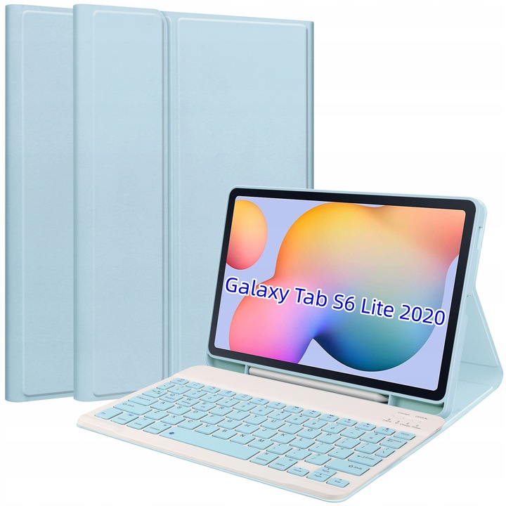 Husa cu tastatura pentru Samsung Galaxy Tab S6 Lite 10.4, bleumarin, set complet
