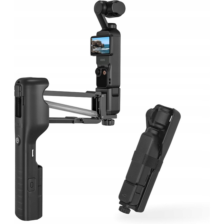 Stabilizator 2 in 1 STARTRC pentru DJI Osmo Pocket 3, amortizare, negru, dimensiuni compacte