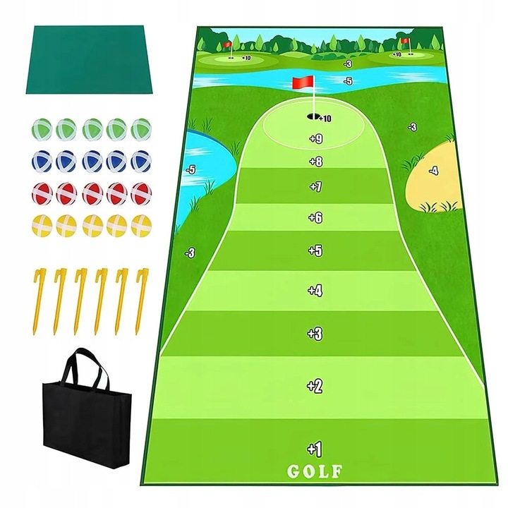 Set de Golf pentru Copii, 20 mingi, 59x31,5in, cu geanta de transport, set complet de accesorii