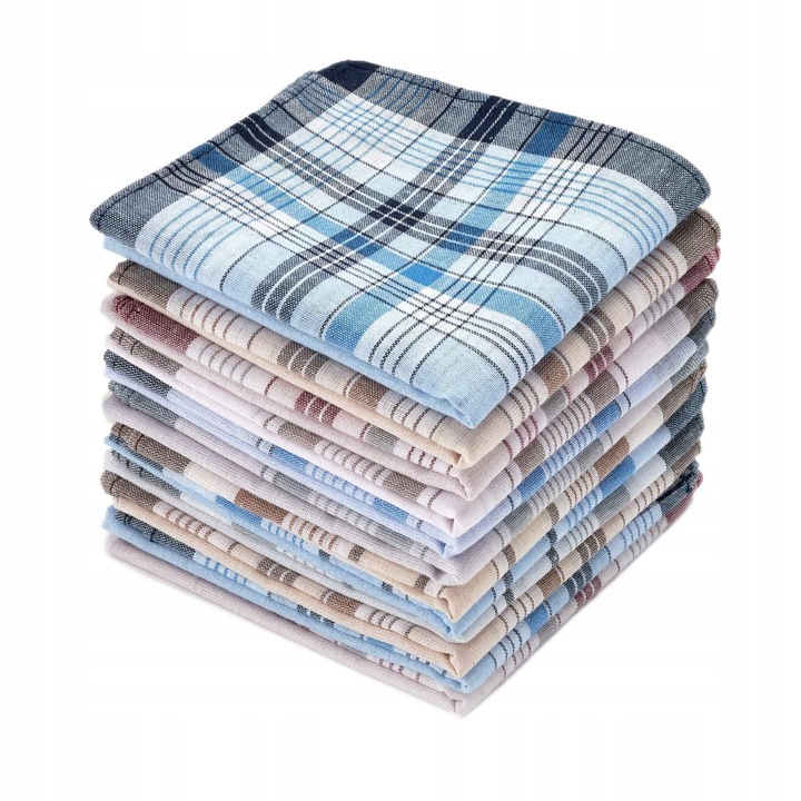 Set 12 batiste, bumbac, 38x38 cm, multicolor