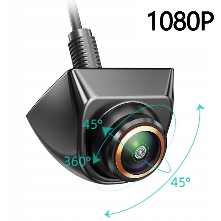 Camera de marsarier HD 1080P, rotativa 360°, 170° unghi de vedere, IP68, set complet