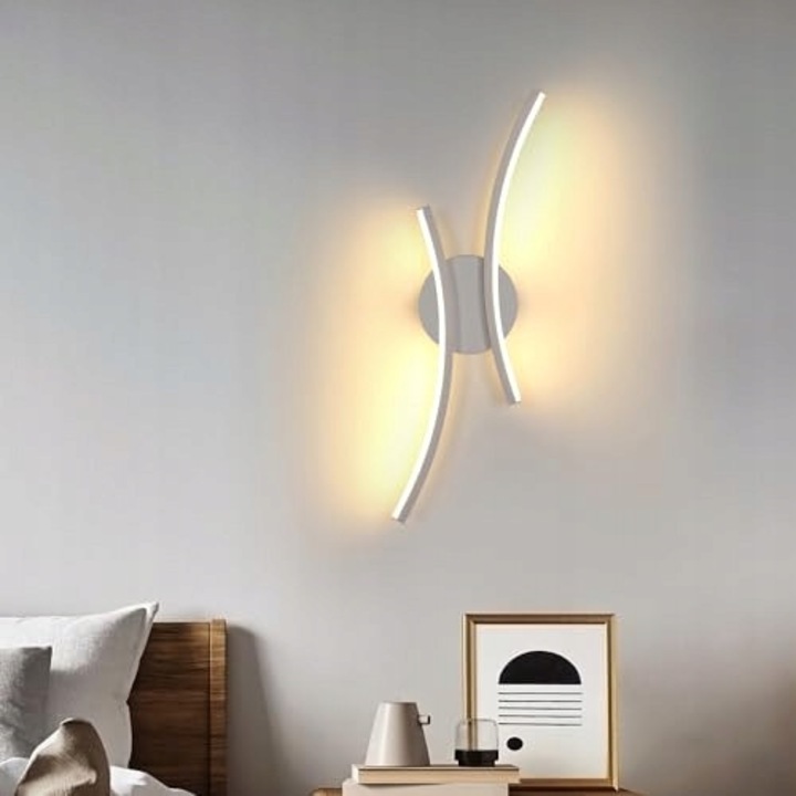 LED fali lámpa, fehér, 3000K, 20W, 44,5x10x5cm, 2250lm