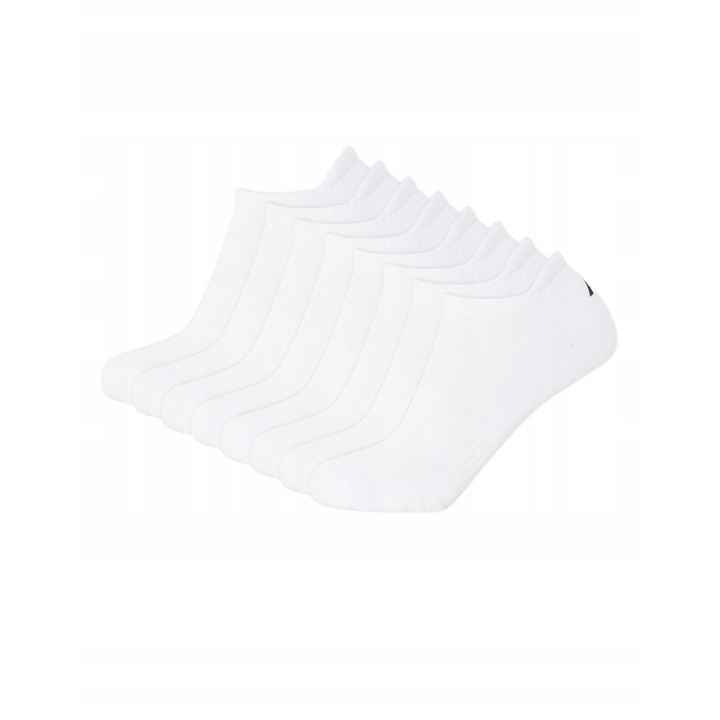 Set 8 perechi sosete sport unisex, FM LONDON, alb