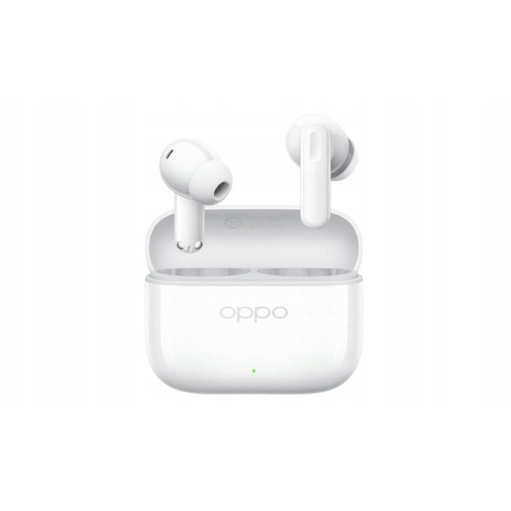 Casti Wireless OPPO Enco Air4i, 54 ore autonomie, rezistenta IP55, alb, cu boxa de incarcare