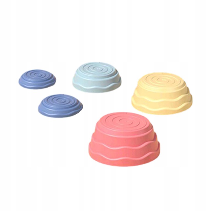 Set jocuri educative, 5 piese, pietre pentru exercitii de echilibru, multicolor