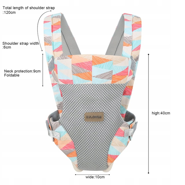 Marsupiu ergonomic 4 in 1, IULONEE, pentru nou-nascuti, 3-36 luni, colorat, greutate maxima 20 kg