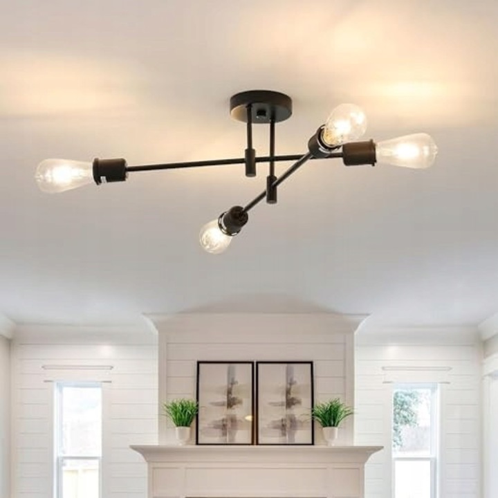 Lustra Riserva, lampa suspendata E27, neagra, moderna