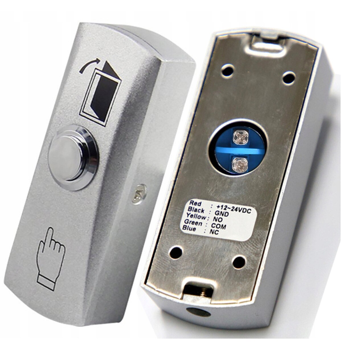 Buton metalic EXIT, 80x30x24mm, DC 12V/24V, umiditate 10-80% - eMAG.ro