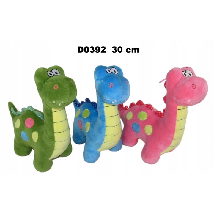 Plus de plus Dinozaur 30 cm, moale si colorat, pentru copii
