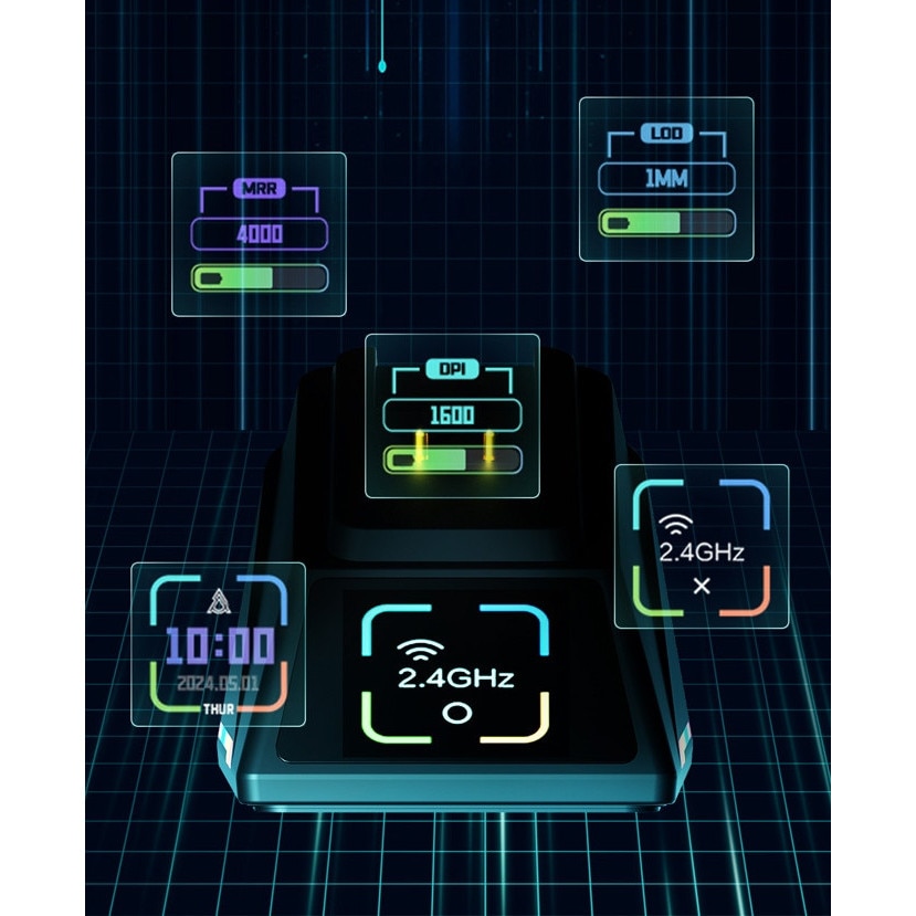 Mouse de gaming AJAZZ AJ159 APEX, 42000 DPI, 3 moduri de conectare