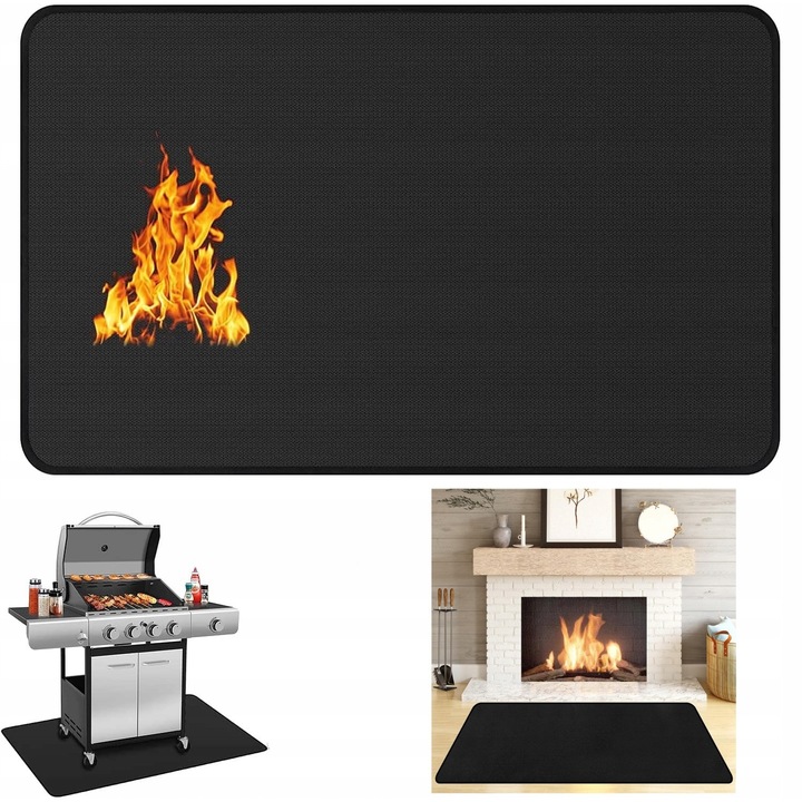 Covoras de protectie pentru gratar, 100x50cm, rezistenta la foc, impermeabil, usor de curatat