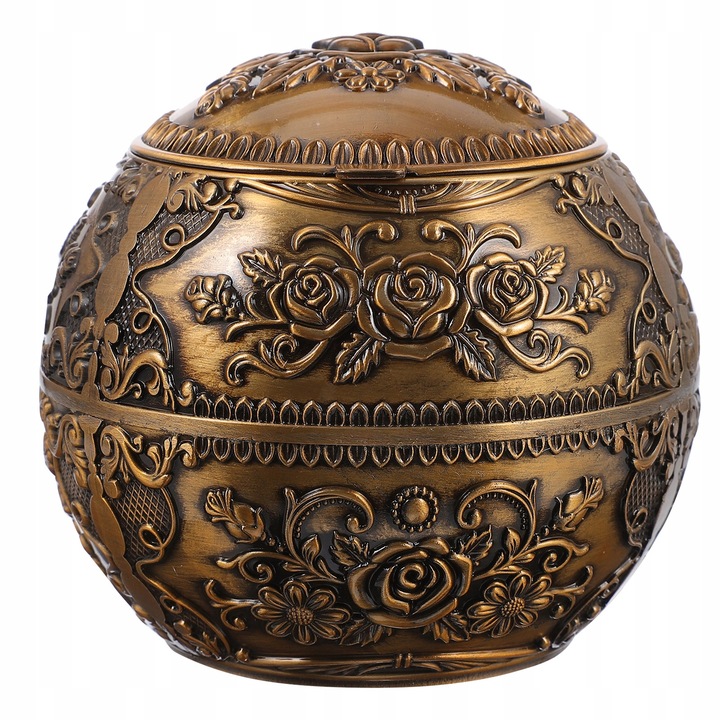 Scrumiere, neagra, 5,3x3,5 inch, cu functie de purificare a aerului si aromaterapie, set complet