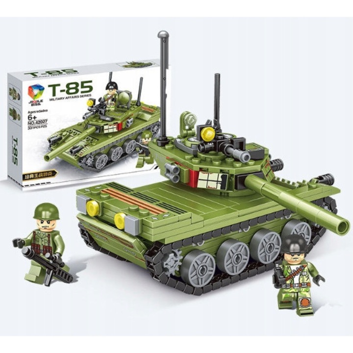 Set de constructie Tanc T-85, 331 piese, verde