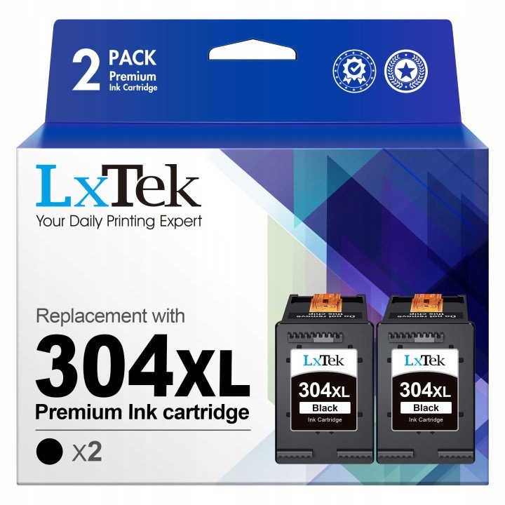 LxTek HP304XL tintasugaras nyomtatópatron készlet, fekete