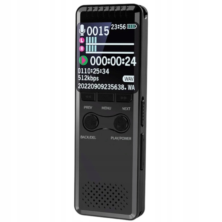 Мини цифров шпионски рекордер Spreest V30C, 32GB, стерео микрофон, черен