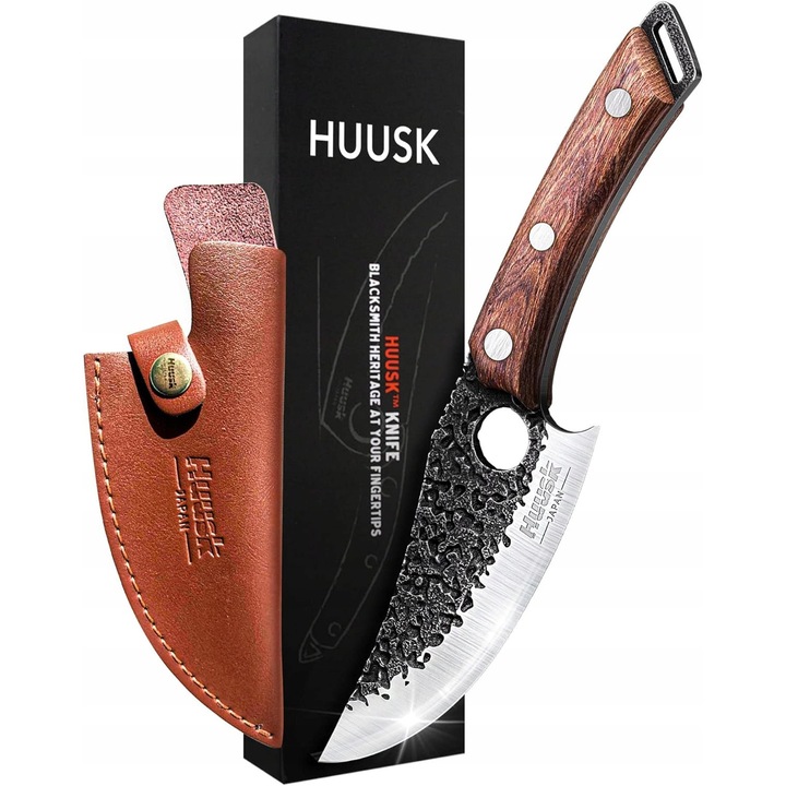 Set cutite Huusk, japonez, 28 cm, otel inoxidabil, lemn