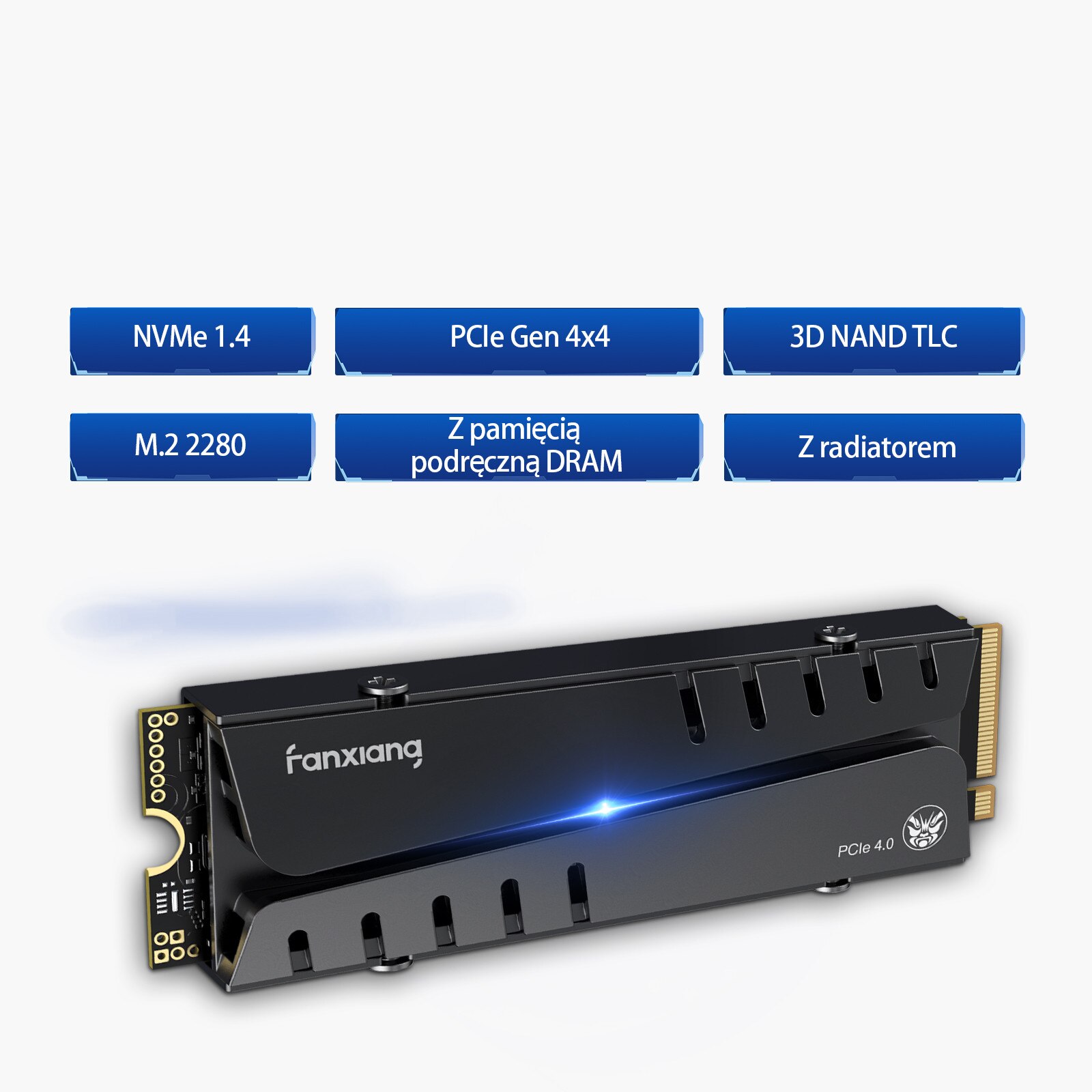 Dysk SSD M.2 1TB Fanxiang S770 PCIe4.0 7400/5400MB/s cu DRAM - eMAG.ro