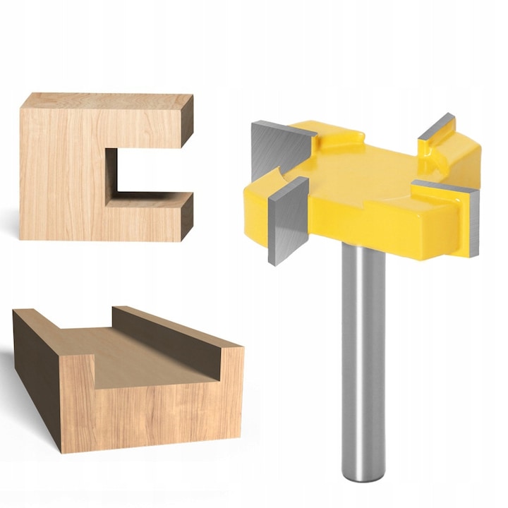 Frez de planare 8mm, 4-ostrze, 2 inch, 1/2 inch latime taiere, set 1 bucata