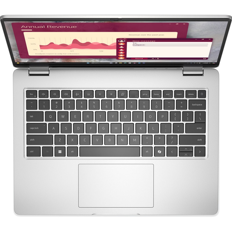 Laptop DELL 14'' Pro 14 PC14250, FHD+, Procesor Intel® Core™ Ultra 7 255U (12M Cache, up to 5.20 GHz), 16GB DDR5, 1TB SSD, Intel Graphics, Win 11 Pro, Platinum Silver, 3Y ProSupport
