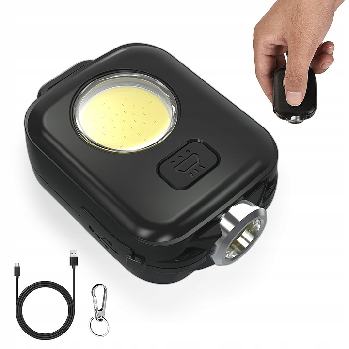 Мини LED фенер 7 режима, многофункционален, преносим, USB-C