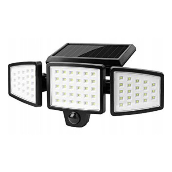 Set de 2 lampi solare cu senzor de miscare, Lepro, 1000 lm, 270° unghi iluminare, IP65, 12W