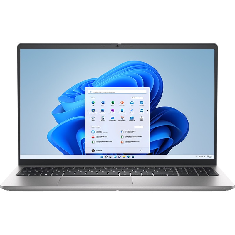 Laptop DELL 15.6'' 15 DC15250, FHD 120Hz, Procesor Intel® Core™ i5-1334U (12M Cache, up to 4.60 GHz), 16GB DDR4, 1TB SSD, Intel Integrated Graphics, Win 11 Pro, Platinum Silver, 3Yr ProSupport