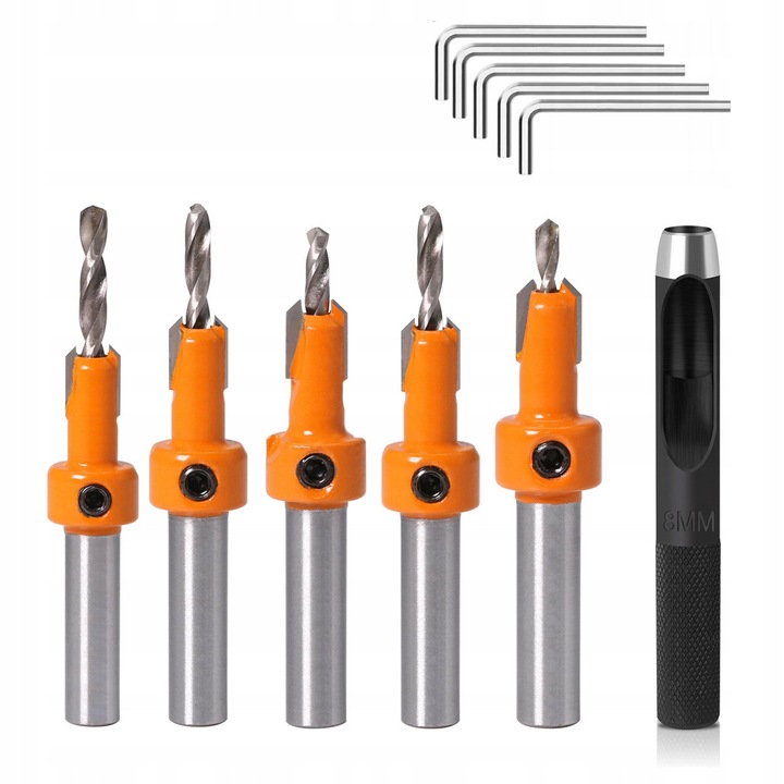 Set burghie 8mm, utilizare diverse materiale