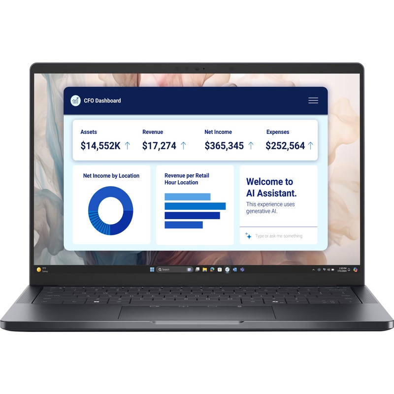 Laptop DELL 14" Pro 14 Premium PA14250, FHD+, Procesor Intel® Core™ Ultra 7 268V (12M Cache, up to 5.00 GHz), 32GB LPDDR5X, 1TB SSD, Intel Arc 140V, Win 11 Pro, 3Yr ProSupport