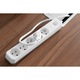 Prelungitor 3M Vayox VA0417-1.5 Protector de supratensiune, 5 prize Schuko, Comutator, Alb-Gri