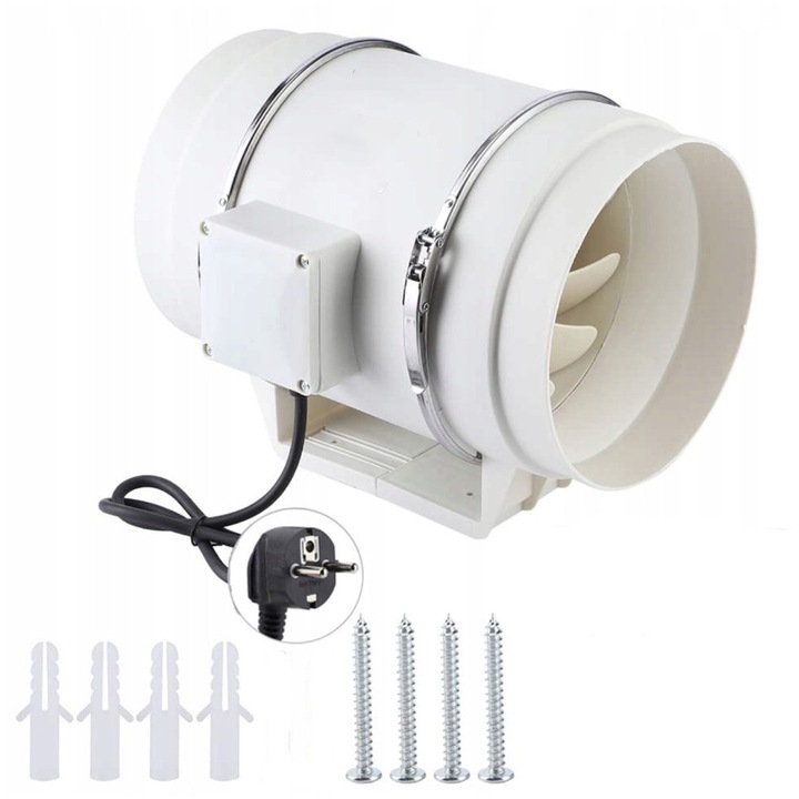 Канален вентилатор SL-200, 195мм, 165W, 780м3/ч, 220V, 50Hz, IP44