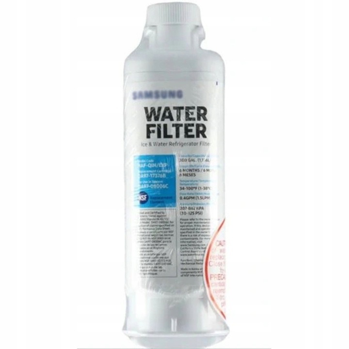 Filtru de apa pentru frigidere, compatibil cu sistemul DA97-08006C/DA97-17376B, capacitate 1136 litri, elimina 99.99% cistelor, 97.00% clor, 6 luni utilizare