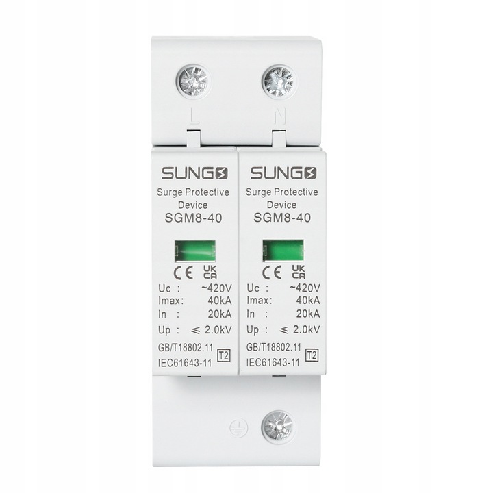 Descarcator de supratensiune 2P - 40KA, 420V, accesorii tablouri electrice