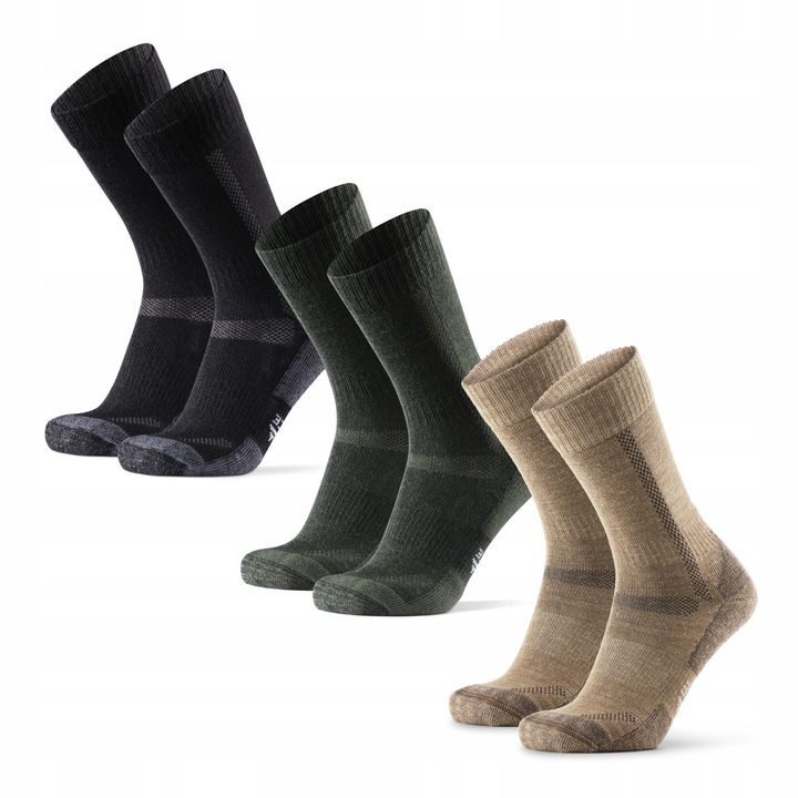 Sosete trekking unisex Danish Endurance, set 3 bucati, multicolor, 43-47