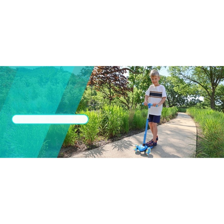 3 kerekű balansz roller, LED-es, 2-8 év, 45 kg, többszínű