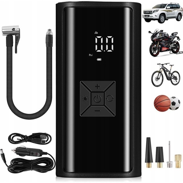 Pompa de umflat electrica, acumulator, 12V