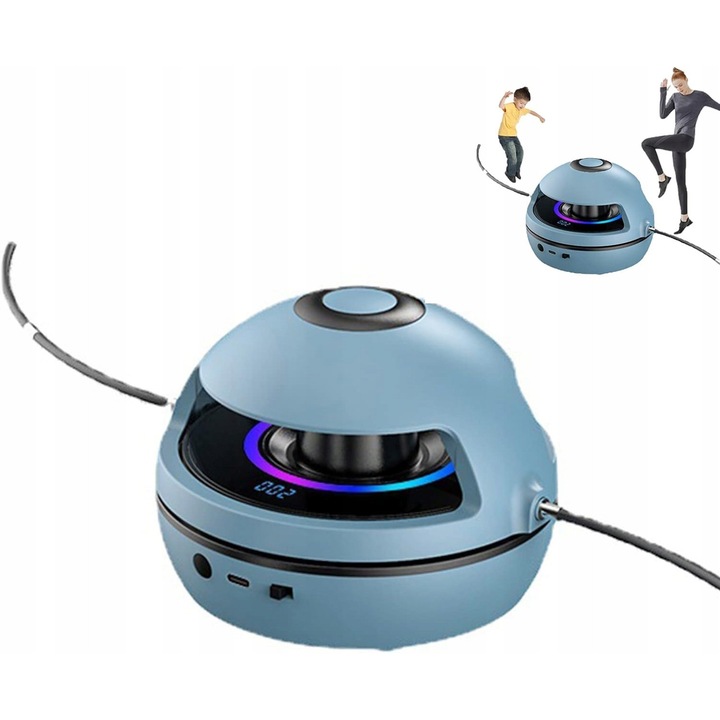 Saritoare electronica inteligenta, 10 viteze, set cu 2 corzi de sarit 70 cm