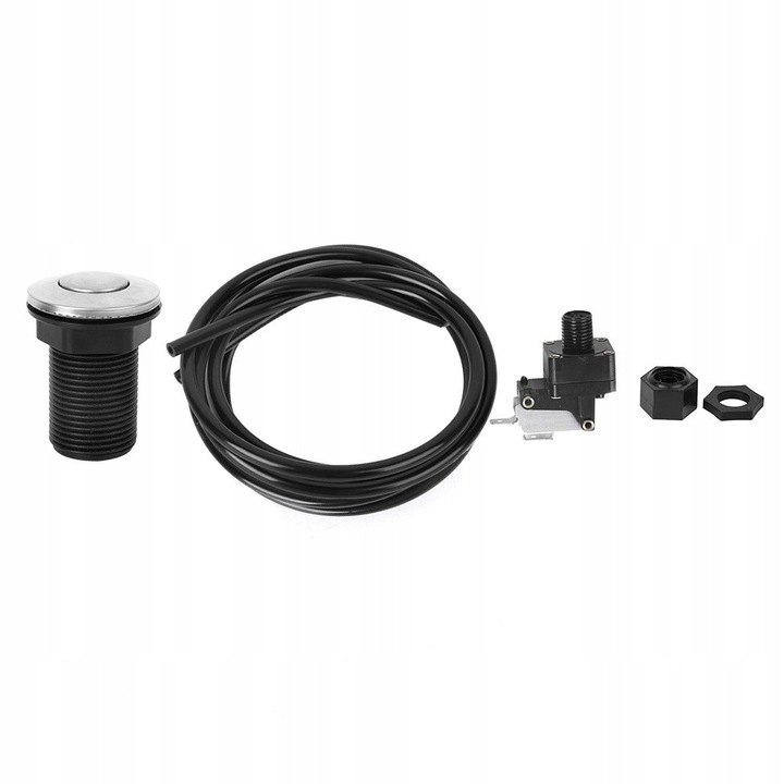 Légkapcsoló gomb, 32 mm, ABS + rozsdamentes acél, mérete 6,7x4,6x3,2 cm, teljes készlet