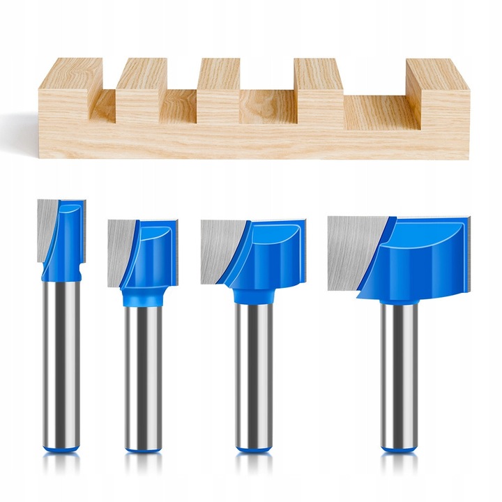 Set freze pentru curatarea podelelor, 4 bucati, 10/15/22/30 mm, 8 mm, metal dur YG6