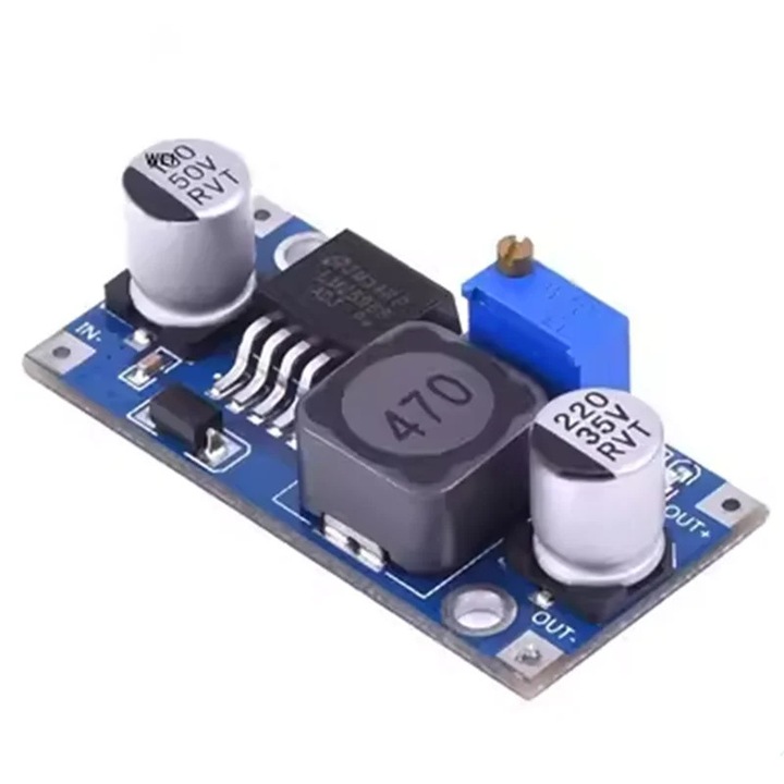 Modul DC-DC LM2596S Reglabil, 3A, 3.2V-35V, 1.25V-32V, 43x21x14mm