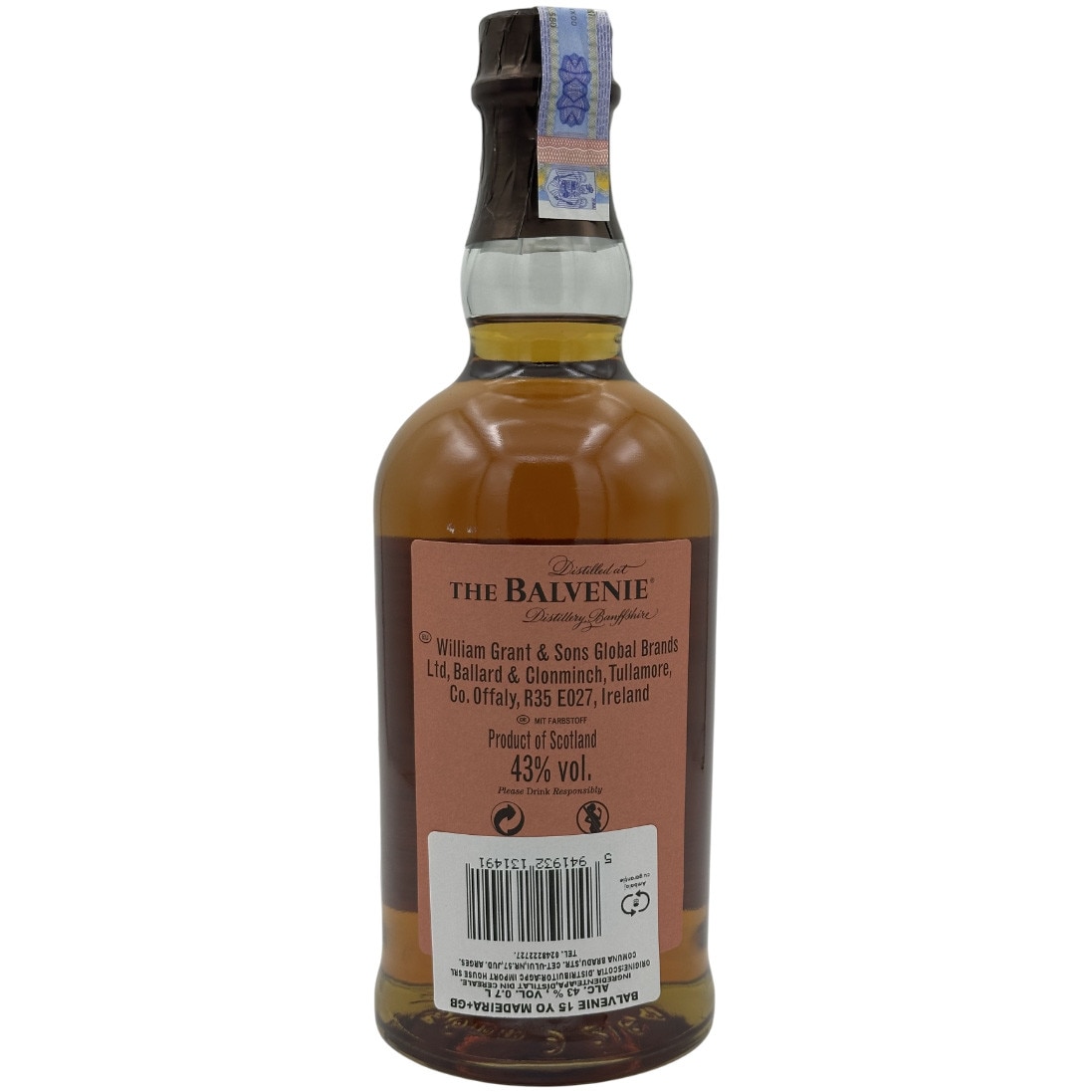Whisky Balvenie Madeira Cask 15 ani, 43%, 0.7l - eMAG.ro