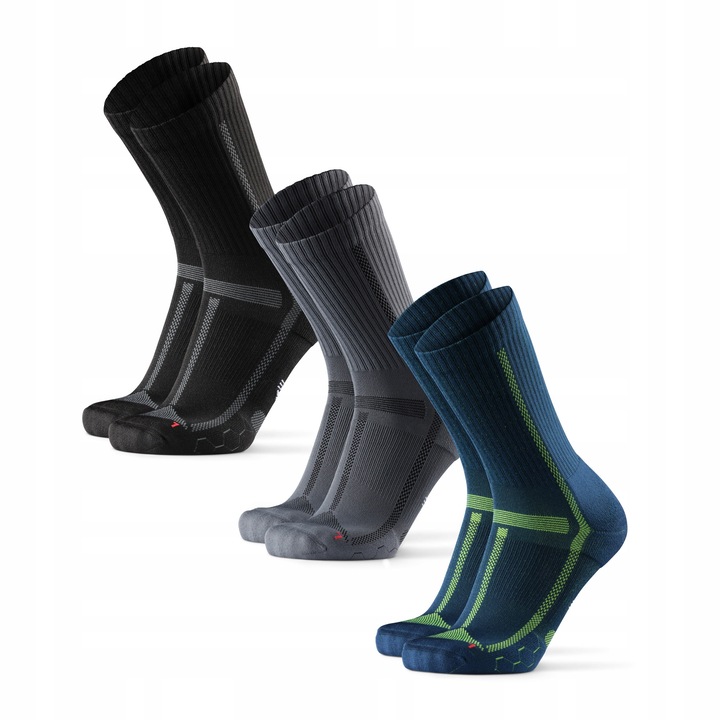 Sosete sport unisex, DANISH ENDURANCE, set 3 perechi, Multicolor