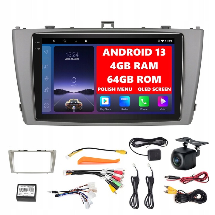 Radio auto Android 13 Toyota Avensis T27 2008-2015, Android Auto, Carplay, 4GB/64GB
