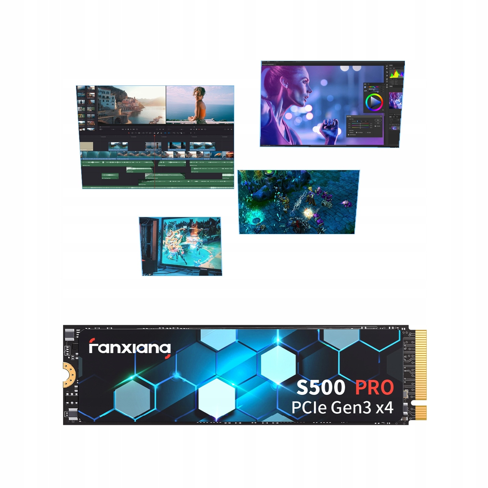 SSD 512GB M.2 2280 PCIe 3.0x4 NVMe 3500/2500 MB/s, 3D NAND